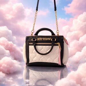 Betsey Johnson Black & White Handbag Purse